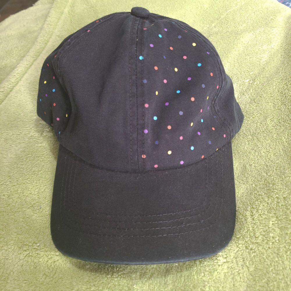 Colorstreet Hat Womens One Size Adjustable Strap Back Polka‎ Dot Baseball Cap